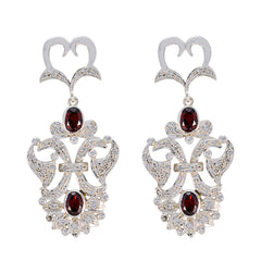 Ananya Red Edgy multiple Stud Earring Garnet Red Stud