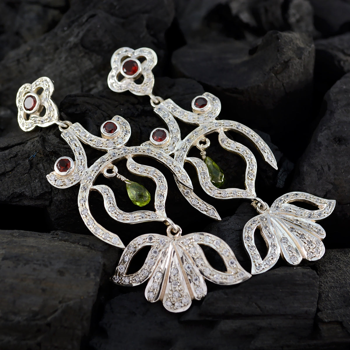 Angel Red Statement multiple Stud Earring