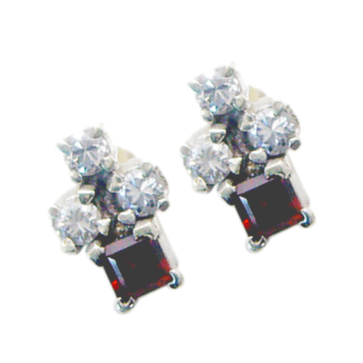 Camila Red Delicate multiple Stud Earring