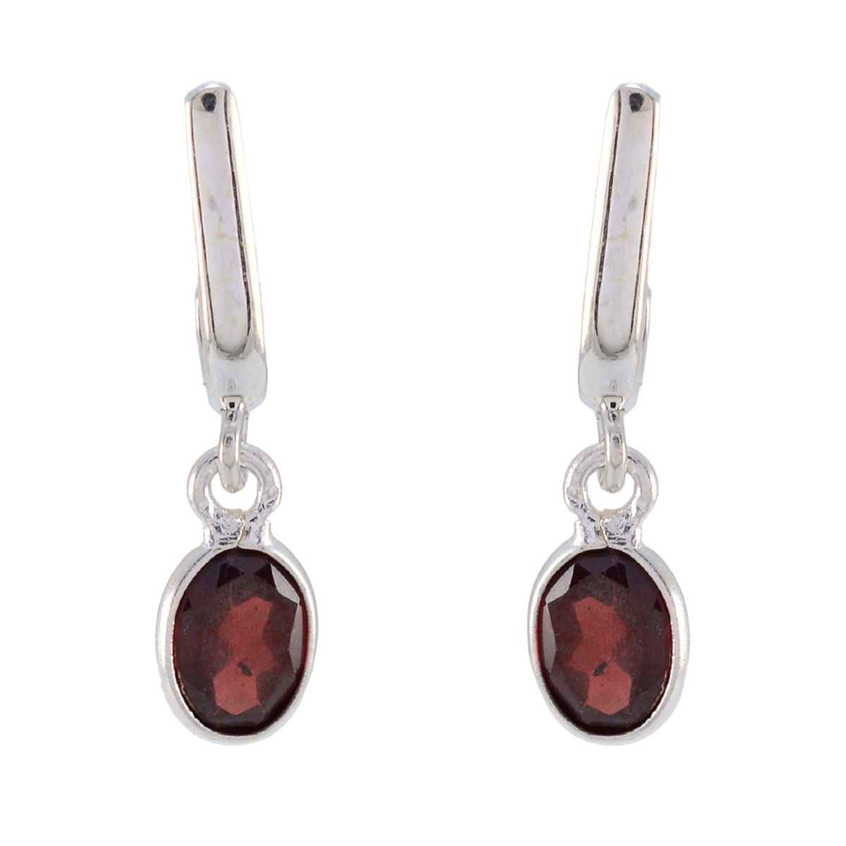 Layla Red Delicate Solitaire Stud Earring Garnet Red Stud