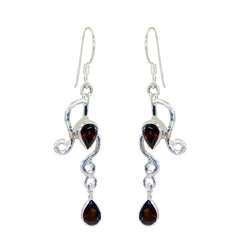 Ella Red Dainty multiple Dangle Earring Garnet Red Dangle