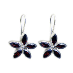 Ellie Red Dainty multiple Dangle Earring Garnet Red Dangle