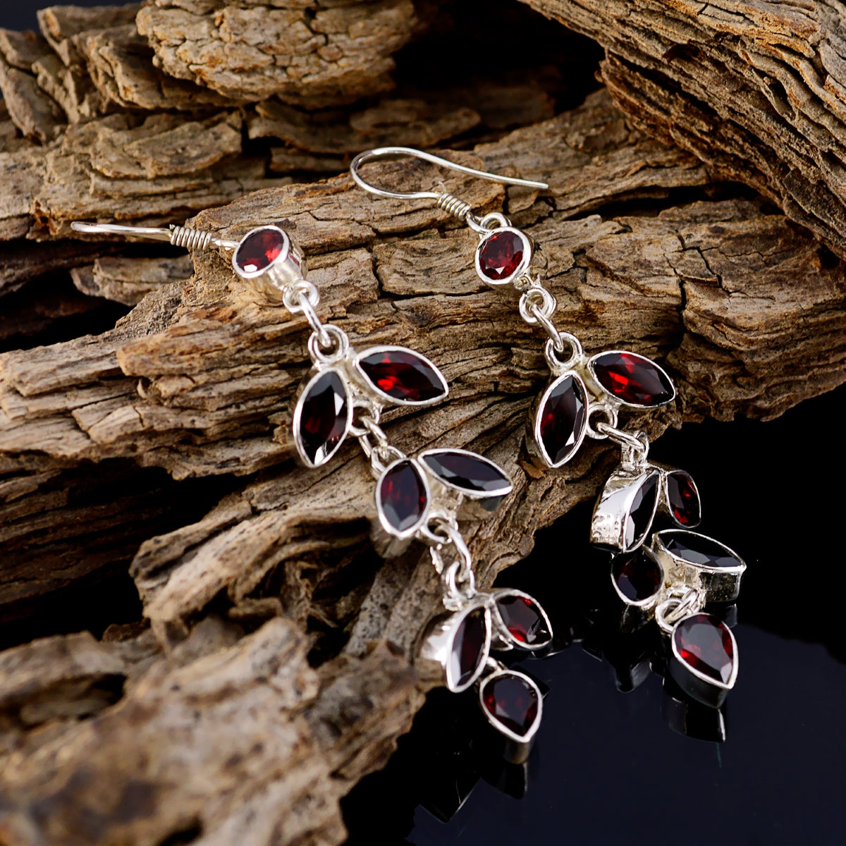 Hannah Red Edgy multiple Dangle Earring