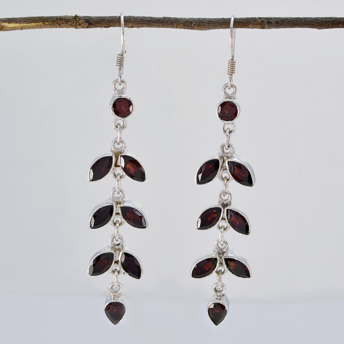 Hannah Red Edgy multiple Dangle Earring
