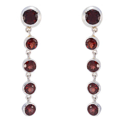 Hazel Red Tiny multiple Stud Earring Garnet Red Stud