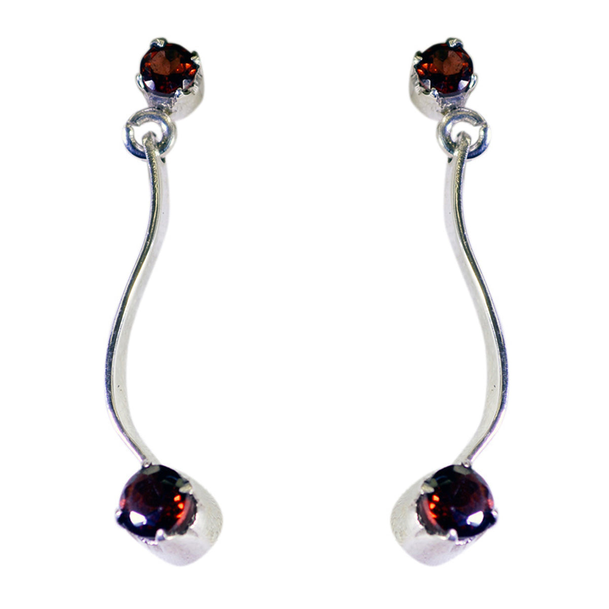 Ines Red Minimalist multiple Stud Earring