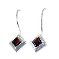Isabel Red Dainty multiple Dangle Earring Garnet Red Dangle