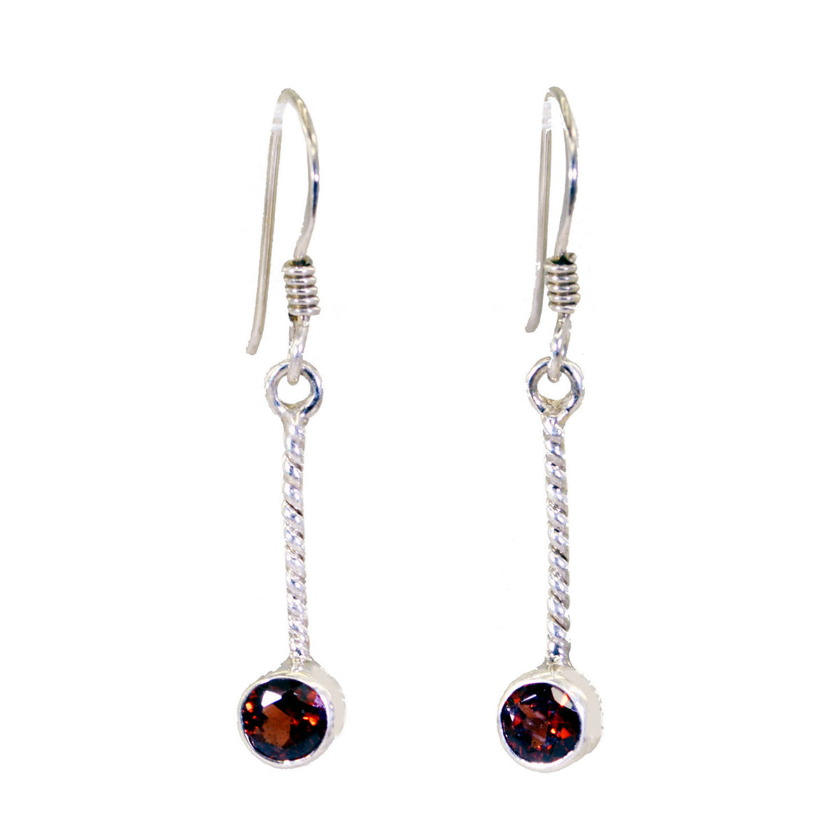 Ivy Red Dainty multiple Dangle Earring Garnet Red Dangle