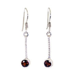 Ivy Red Dainty multiple Dangle Earring Garnet Red Dangle
