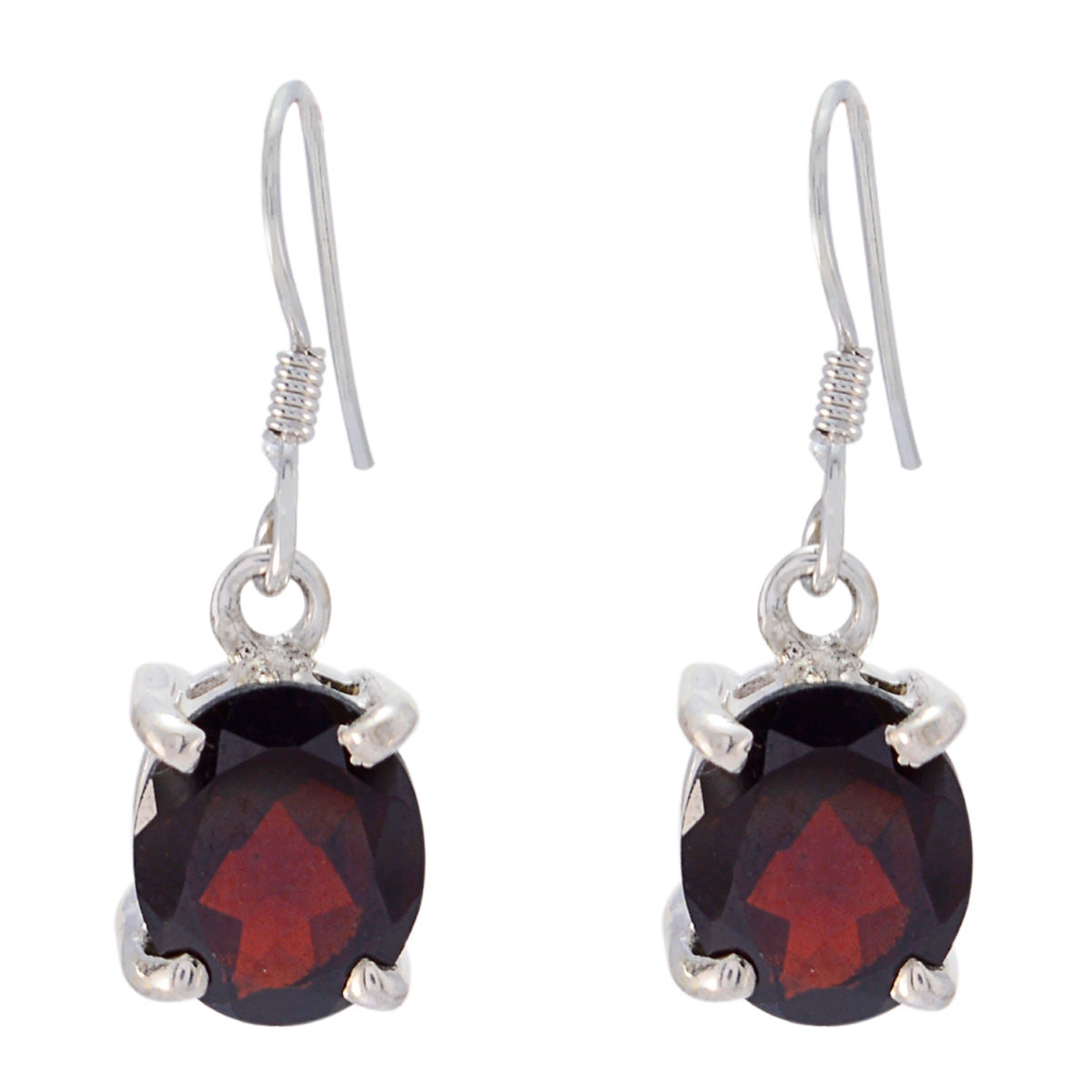 Josephine Red Delicate multiple Dangle Earring Garnet Red Dangle