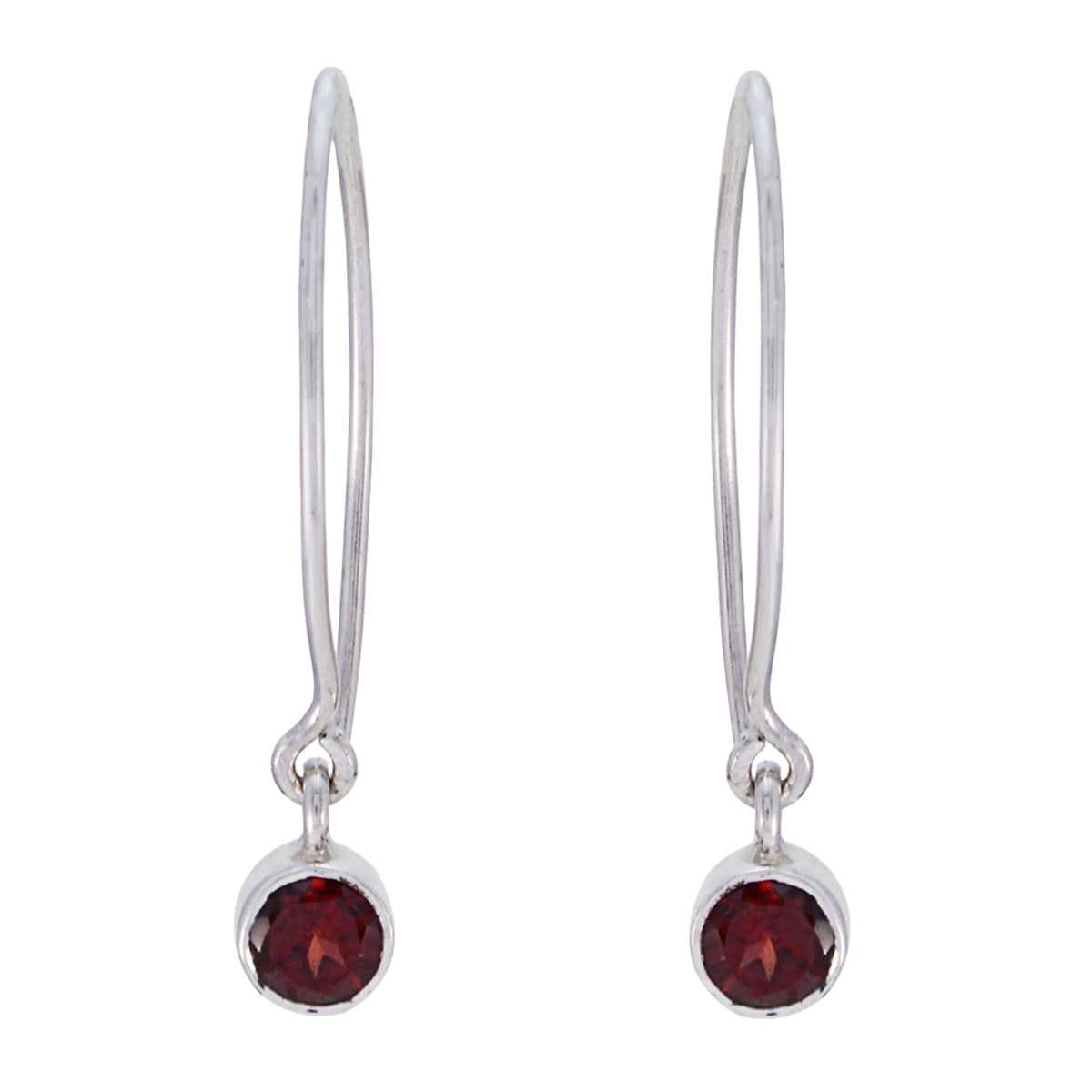 Julia Red Elegant multiple Dangle Earring Garnet Red Dangle