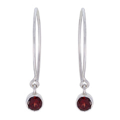 Julia Red Elegant multiple Dangle Earring Garnet Red Dangle