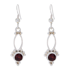 Katarina Red Delicate multiple Dangle Earring Garnet Red Dangle