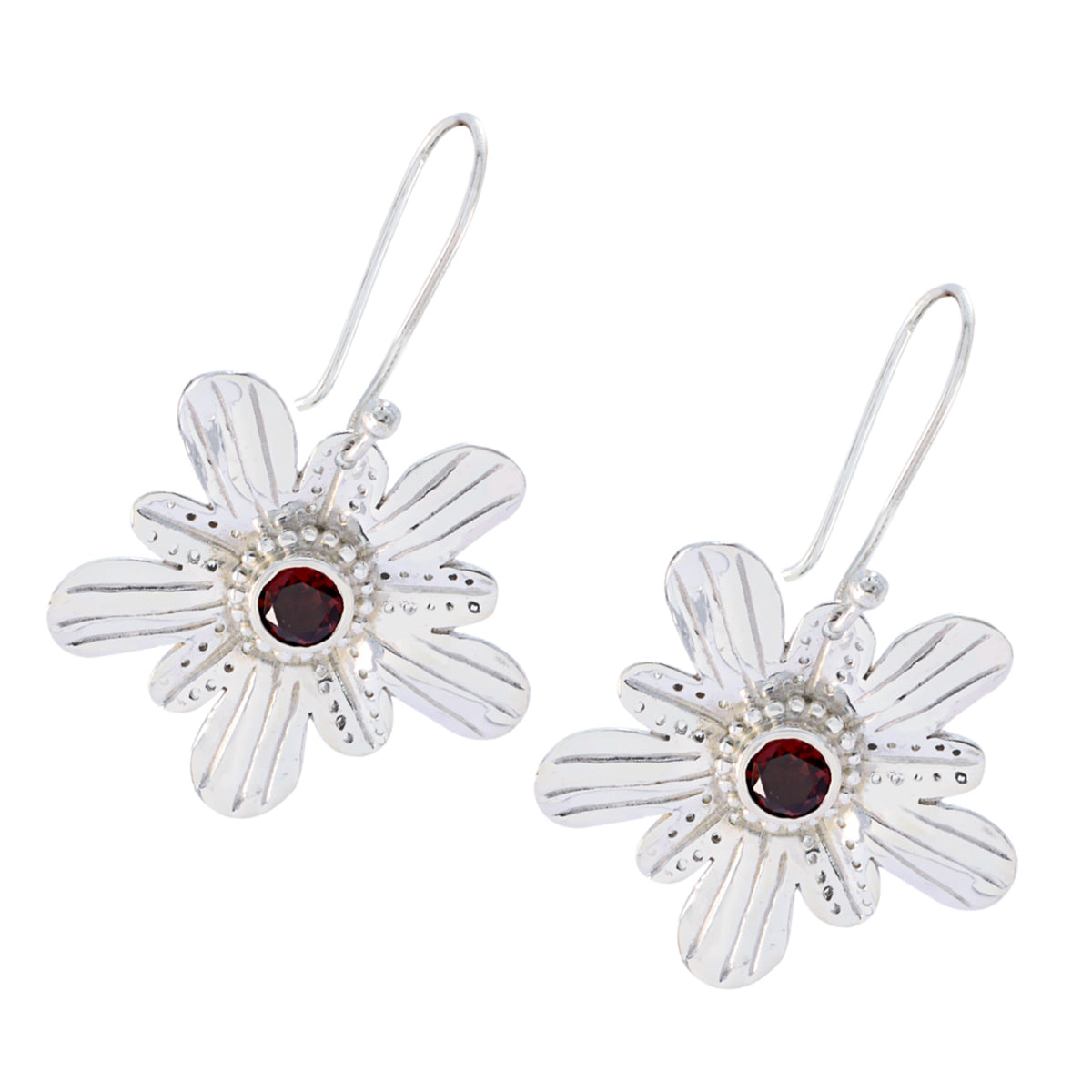 Katharina Red Classic Solitaire Dangle Earring