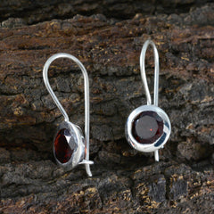 Ava Red Delicate Solitaire Dangle Earring