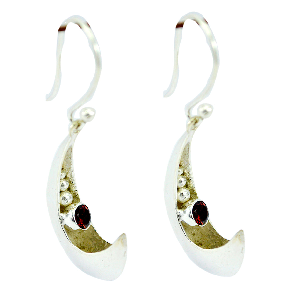 Laura Red Tiny Solitaire Dangle Earring