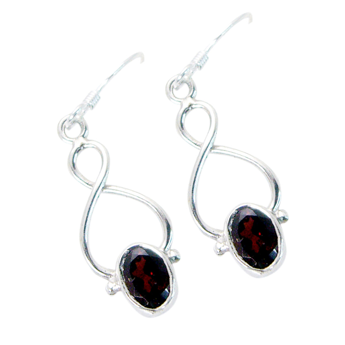 Lucy Red Elegant Solitaire Dangle Earring