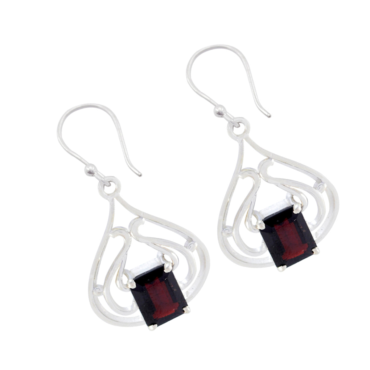 Luna Red Tiny Solitaire Dangle Earring