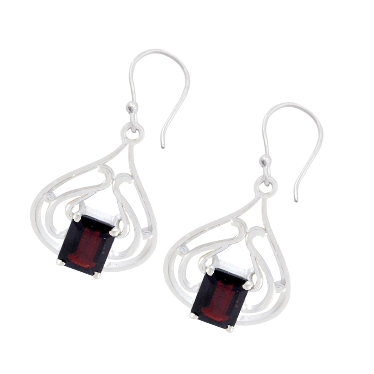 Luna Red Tiny Solitaire Dangle Earring