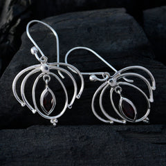 Greta Red Featherlight Solitaire Dangle Earring
