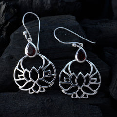 Hannah Red Featherlight Solitaire Dangle Earring