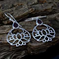 Hannah Red Featherlight Solitaire Dangle Earring