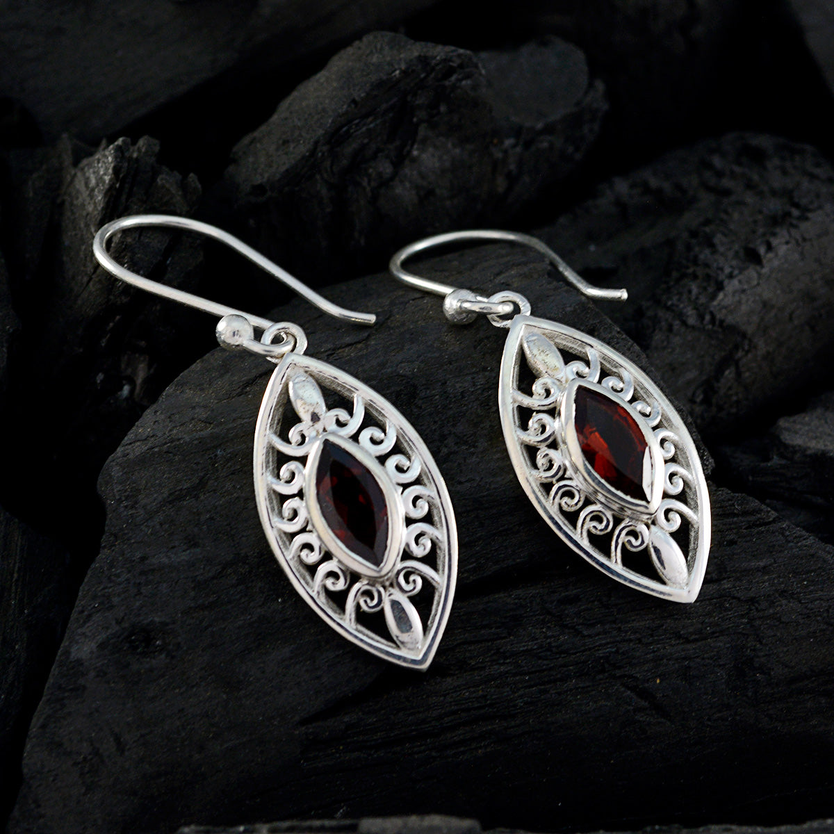 Ida Red Featherlight Solitaire Dangle Earring