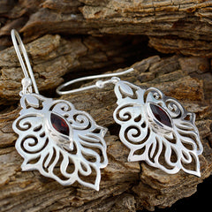 Olivia Red Classic Solitaire Dangle Earring
