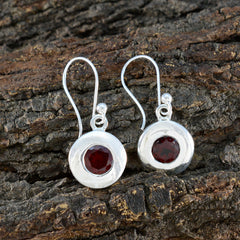 Pauline Red Dainty Solitaire Dangle Earring