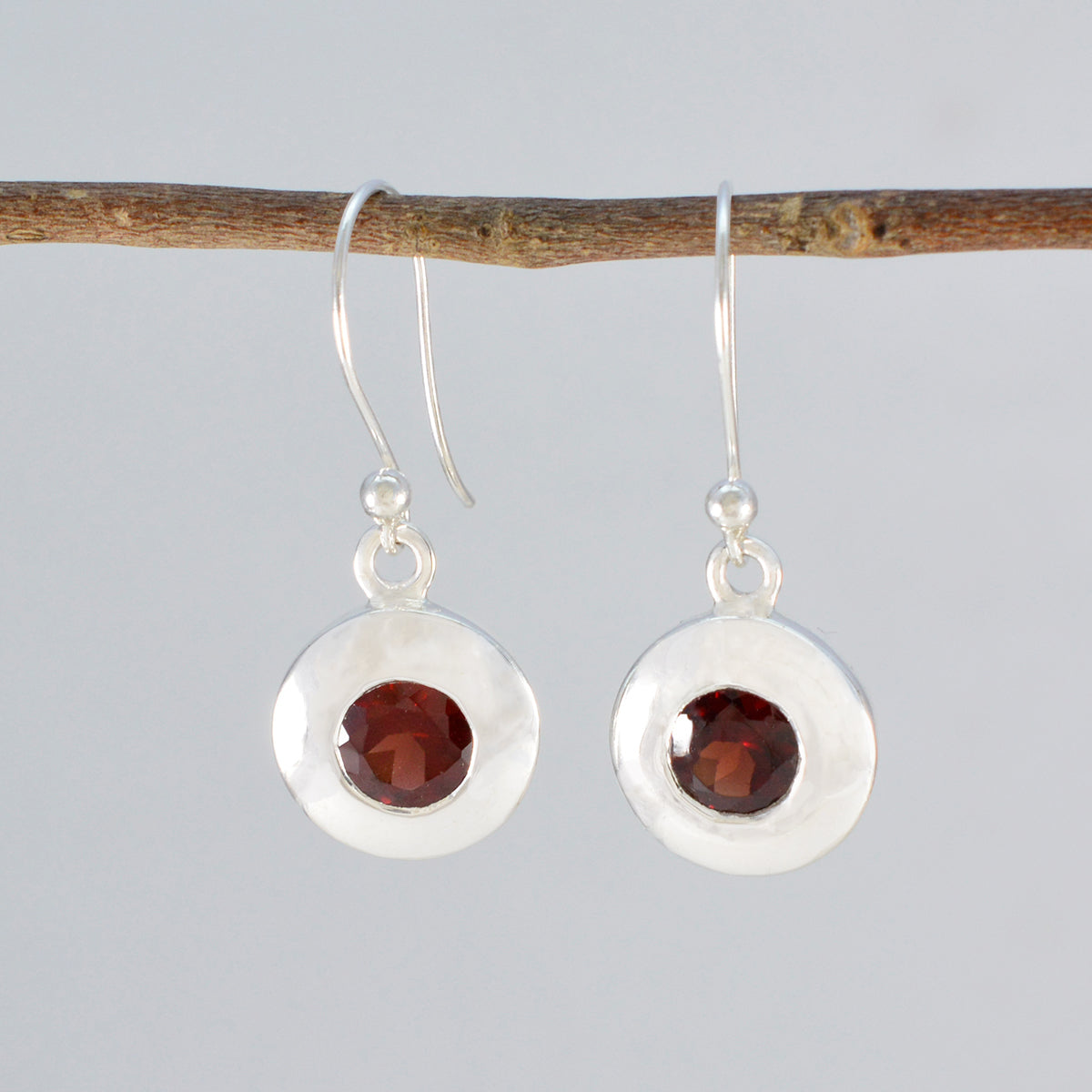 Pauline Red Dainty Solitaire Dangle Earring