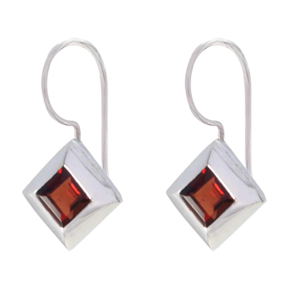 Leah Red Dainty Solitaire Dangle Earring