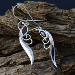 Savannah Red Delicate Solitaire Dangle Earring