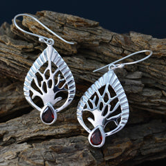 Sofia Red Featherlight Solitaire Dangle Earring