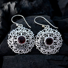 Maya Red Tiny Solitaire Dangle Earring
