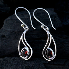 Sophia Red Elegant Solitaire Dangle Earring