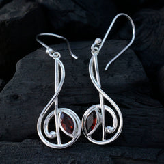 Tereza Red Delicate Solitaire Dangle Earring