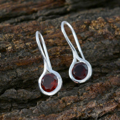 Ines Red Delicate Solitaire Dangle Earring