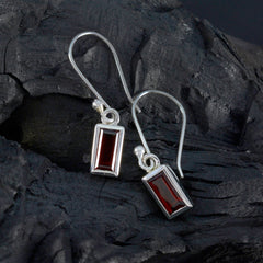 Lily Red Dainty Solitaire Dangle Earring