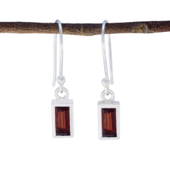 Lily Red Dainty Solitaire Dangle Earring Garnet Red Dangle