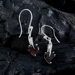 Nella Red Dainty Solitaire Dangle Earring
