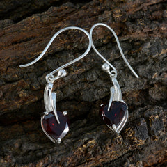 Nella Red Dainty Solitaire Dangle Earring