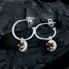 Olivia Red Whisper thin Solitaire Dangle Earring