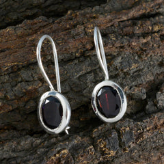 Violet Red Delicate Solitaire Dangle Earring