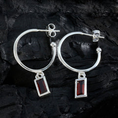 Skylar Red Slim Solitaire Dangle Earring