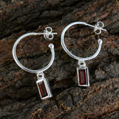 Skylar Red Slim Solitaire Dangle Earring