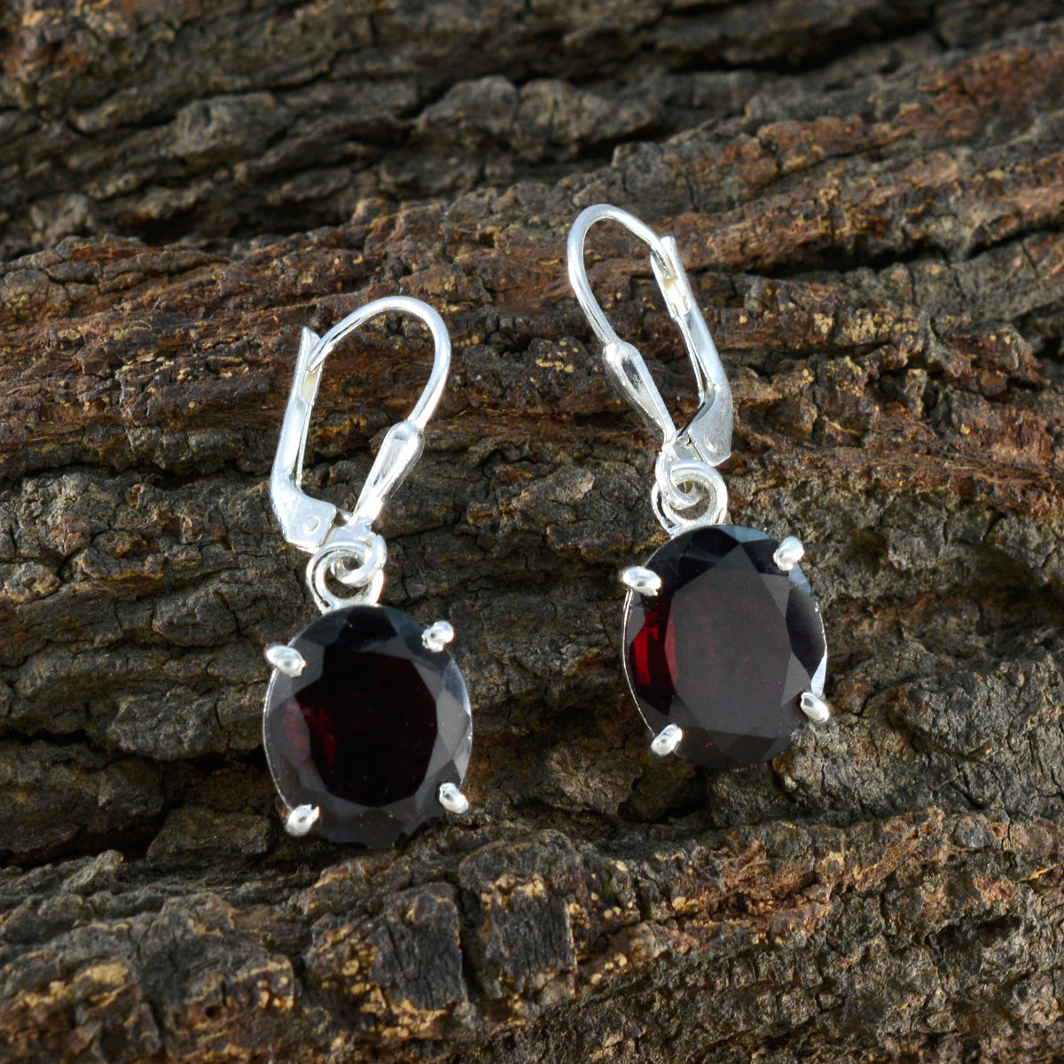 Yasmin Red Dainty Solitaire Dangle Earring