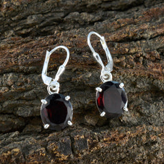 Yasmin Red Dainty Solitaire Dangle Earring