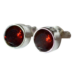 Zoe Red Elegant Solitaire Stud Earring