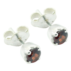 Zoey Red Delicate Solitaire Stud Earring