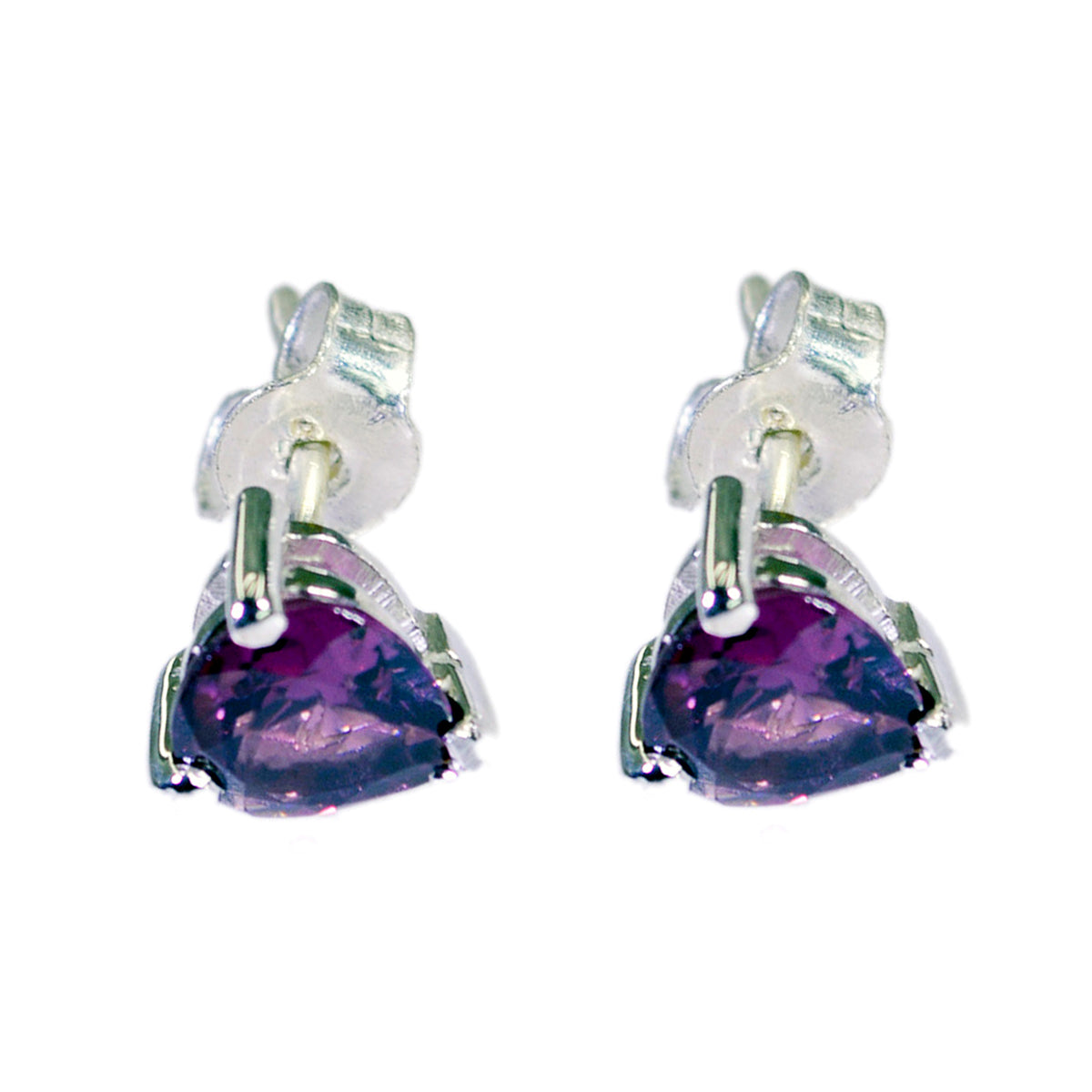 Rina Red Elegant Solitaire Stud Earring Garnet Red Stud